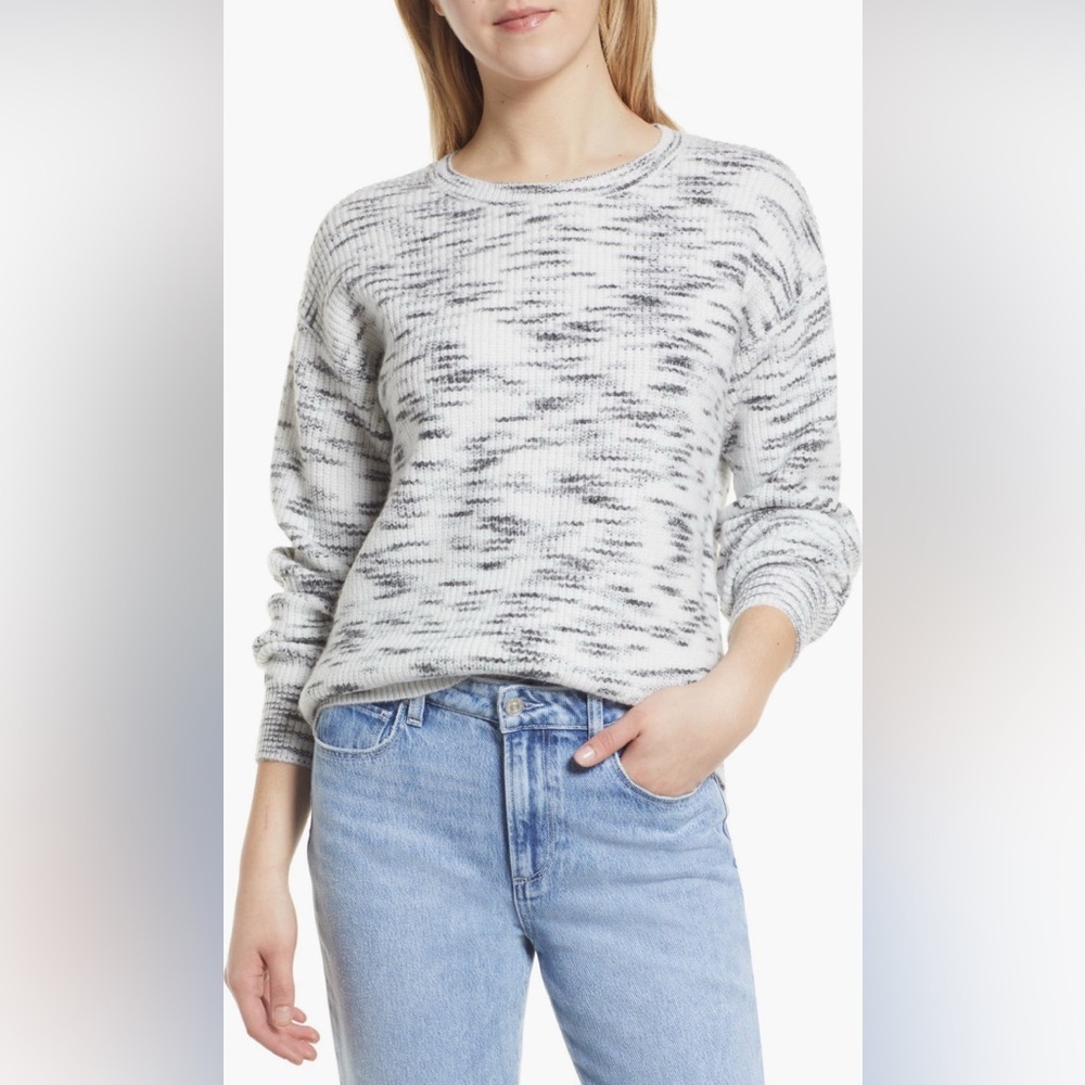 Caslon Space Dye Crew Neck Sweater – Size Large